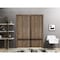 Sartodoors Sliding Closet Bypass Doors, Planum 0012 Walnut and Aluminum Strips, Sturdy Rails Moldings Trims Ha PLANUM0012DBD-WLN-36 - alternate 1