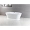 Kingston Brass 71" Acrylic Oval Double Ended Pedestal Tub with Drain, No Faucet Drillings, Glossy White VTDE713224 - alternate 2