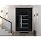 Vdomdoors Steel Door Deux 6083 Black Enamel 2 Sidelight and Transom Window Sidelite Stainless Inserts Entry D DEUX6083EXD-BLK-W12+36+12 x H80+16-LH-I - alternate 2