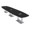 Skutchi Designs Arc Boat Conference Table, 45 in W, 216 in L, Black HAR-ABOT-48X216-DOU-U999T19-ESIL - alternate 1