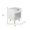 Homeroots 22" White One Drawer Nightstand 489236 - alternate 2