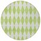 Homeroots 8' Lime Green And Ivory Round Geometric Washable Indoor Outdoor Area Rug 577063 - alternate 3