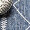 Jonathan Y Derya Tribal Diamond Trellis Blue/Ivory 2 ft. x 10 ft. Indoor/Outdoor Runner Rug SMB129C-210 - alternate 2
