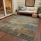 Homeroots 8' X 10' Pewter And Wheat Abstract Washable Indoor Outdoor Area Rug 616247 - alternate 5