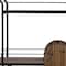 Homeroots Natural and Black Iron And Reclaimed Wood Rolling Bar Cart With Wine Storage 402575 - alternate 2