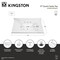Kingston Brass 37" x 22" Quartz Vanity Top with Rectangular Sink, 8" Faucet Drillings, Quartz White KVPB3722W38CL - alternate 2