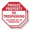 Signmission Private Property No Trespassing Vio, 10 inch X 10 inch, Aluminum Metal Signs, 2PK OC-A-2PACK-10-148 - alternate 1