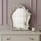 Homeroots 47" White And Silver Abstract Wood Framed Antiqued Glass Mounted Dresser Mirror 374191 - alternate 3