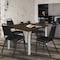 Regency Square Kee Breakroom Table W/ 4 Restaurant Stack Chairs, 42 in W, 42 in L, Neo Walnut TB4242NWBPCM29BK - alternate 3