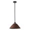 Jonathan Y Hattie 15 in. 1-Light Coastal Bohemian Metal and Woven Rattan LED Pendant Light, Black/Dark Brown JYL5713B - alternate 4