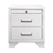 Homeroots 27" White Wood Two Drawer Nightstand 384057 - alternate 2