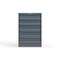 Strong Hold 5 drawer cabinet - (2x 6ft, 3x 7ft) - Blue accents - Keyed Alike S3044-PPAAS-0501FS - alternate 1