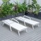Leisuremod Marlin Patio Chaise Lounge Chair with Armrests in White Aluminum Frame, White, 2PK MLAW-77W2 - alternate 3