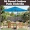 Pure Garden 9-Foot Outdoor Patio Umbrella with Base, Blue 83-OUT5443B - alternate 5