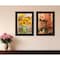 Homeroots Set Of Two Vintage Country and Sunflowers 2 Black Framed Print Wall Art, 2PK 406038 - alternate 2