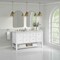 James Martin Vanities Breckenridge 60'' D Vanity, Bright White, w/ Jasmine Pearl Quartz Top w/FreePower Wireless Charger 330-V60D-BW-FEJP - alternate 2