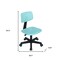 Homeroots Turquoise and Black Adjustable Height Swivel Rolling Office Chair 568079 - alternate 2