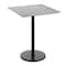 Flash Furniture 36" Square Tabletop, Seamless Surface Technology, Gray Faux Concrete, 24" Black RND Bar Height Base ST-SQ36-CMGY-TR24B-GG - alternate 1