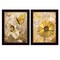 Homeroots Set Of Two Flowers and Butterflies 3 Black Framed Print Wall Art, 2PK 407180 - alternate 1