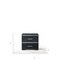 Homeroots 15" X 22" X 23" Black (High Gloss) Wood Veneer (Paper) Nightstand 347546 - alternate 4