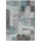 Homeroots 9' X 12' Teal Blue Gray And Charcoal Abstract Washable Indoor Outdoor Area Rug 604388 - alternate 5