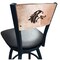 Holland Bar Stool Co 30" Blk Wrinkle Southern Illinois Swivel Bar Stool, Laser Engraved Back L03830BWMedMplASouIllBlkVinyl - alternate 1