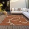 Homeroots 5' X 8' Copper And Ivory Abstract Washable Indoor Outdoor Area Rug 597506 - alternate 3
