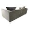 Homeroots 90" Gray Brown Velvet Sofa And Toss Pillows With Gold Legs 489536 - alternate 1