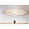 Homeroots 76" X 18" Tan and White Surfboard Floral Medallion Wood Hanging Dimensional Sculpture 370403 - alternate 2