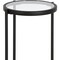 Homeroots 20" Black And Clear Glass And Steel Round End Table 543819 - alternate 3