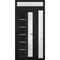 Vdomdoors Front Exterior Prehung FiberGlass Door Frosted Glass / Manux 8088 Matte Black / Sidelight and Trans MANUX8088EXD-BLK-W36+16 x H80+14-LH - alternate 2