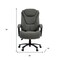 Homeroots Set of Two Gray and Black Adjustable Height Swivel Rolling Executive Office Chairs 638360 - alternate 2