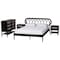 Baxton Studio Florica Art Deco Black Wood Queen 4-Piece Bedroom Set with Two Nightstands 255-14153-14151-14149-14149-ZORO - alternate 1