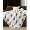 Homeroots 60" X 50" Gray and White Woven Cotton Checkered Throw Blanket with Fringe 516626 - alternate 2