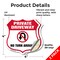 Signmission Private Driveway Shield Sign No Turn Aro, 4 inch X 4 inch, Vinyl Decal, 2PK SHI-D-2PACK-4-435 - alternate 2