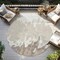 Homeroots 8' Ivory And Beige Round Abstract Washable Indoor Outdoor Area Rug 613634 - alternate 3