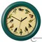 Clockswise 12in Round Battery-Operated Singing Bird Wall Clock with Wild Nature Sounds & Non-Ticking, Green QI004820.GN - alternate 1