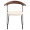 Leisuremod Lyra Collection Modern Chair in Walnut Color back and Taupe Seat, 2PK LCWB-41TP2 - alternate 5