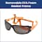 Interstate Safety Full-Seal Safety Glasses with Smoke Mirror Lens and Removable EVA Foam Gasket, Orange, 10PK 40254-BX - alternate 3