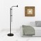 Homeroots 71" Black Adjustable Floor Lamp With White Frosted Glass Drum Shade 523554 - alternate 3