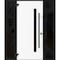 Vdomdoors Front Exterior Prehung Steel Door Ronex0144 Grey 2 Sidelight Exterior Windows Sidelites Entry Metal RONEX0144EXD-GRE-W14+36+14 X H80-RH-I - alternate 1