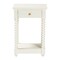 Baxton Studio Terentia Nightstand with Bobbin Legs - 1-Drawer Bedroom Side Table with Storage Shelf, White 266-14633-ZORO - alternate 2