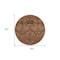 Homeroots 8' Orange Copper And Brown Round Floral Washable Indoor Outdoor Area Rug 588908 - alternate 2