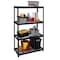 Iron Horse 2300 Riveted Steel Wire Deck Shelving 4-Shelf Unit, 18" D x 36" W x 60" H, Black 22129 - alternate 4