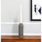 Homeroots 7" Gray Distressed Aluminum Geometric Tabletop Taper Candle Holder 576825 - alternate 4