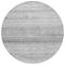 Homeroots 8' Gray And Silver Round Striped Washable Indoor Outdoor Area Rug 589682 - alternate 3