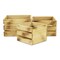Homeroots Set of Three Brown Solid Wood Crate, 3PK 487680 - alternate 2
