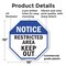 Signmission Notice Restricted Area Keep Out, 10 Inch X 10 Inch, Plastic Sign OC-P-10-176 - alternate 4