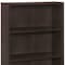 Homeroots 36" Espresso Wood Adjustable Three Tier Bookcase 355729 - alternate 2