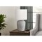 Monarch Specialties Lighting, 17"h, Table Lamp, Grey Ceramic, Ivory / Cream Shade, Contemporary I 9780 - alternate 2
